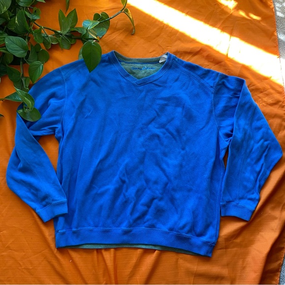 Tommy Bahama Blue and Green Crewneck Sweater - Picture 2 of 9